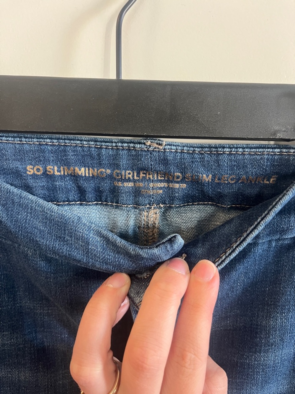 Chico's Dark Blue slim leg Jeans - Picture 2 of 5